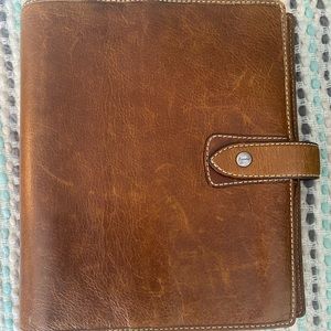 A5 genuine leather Filofax Malden in Ochre